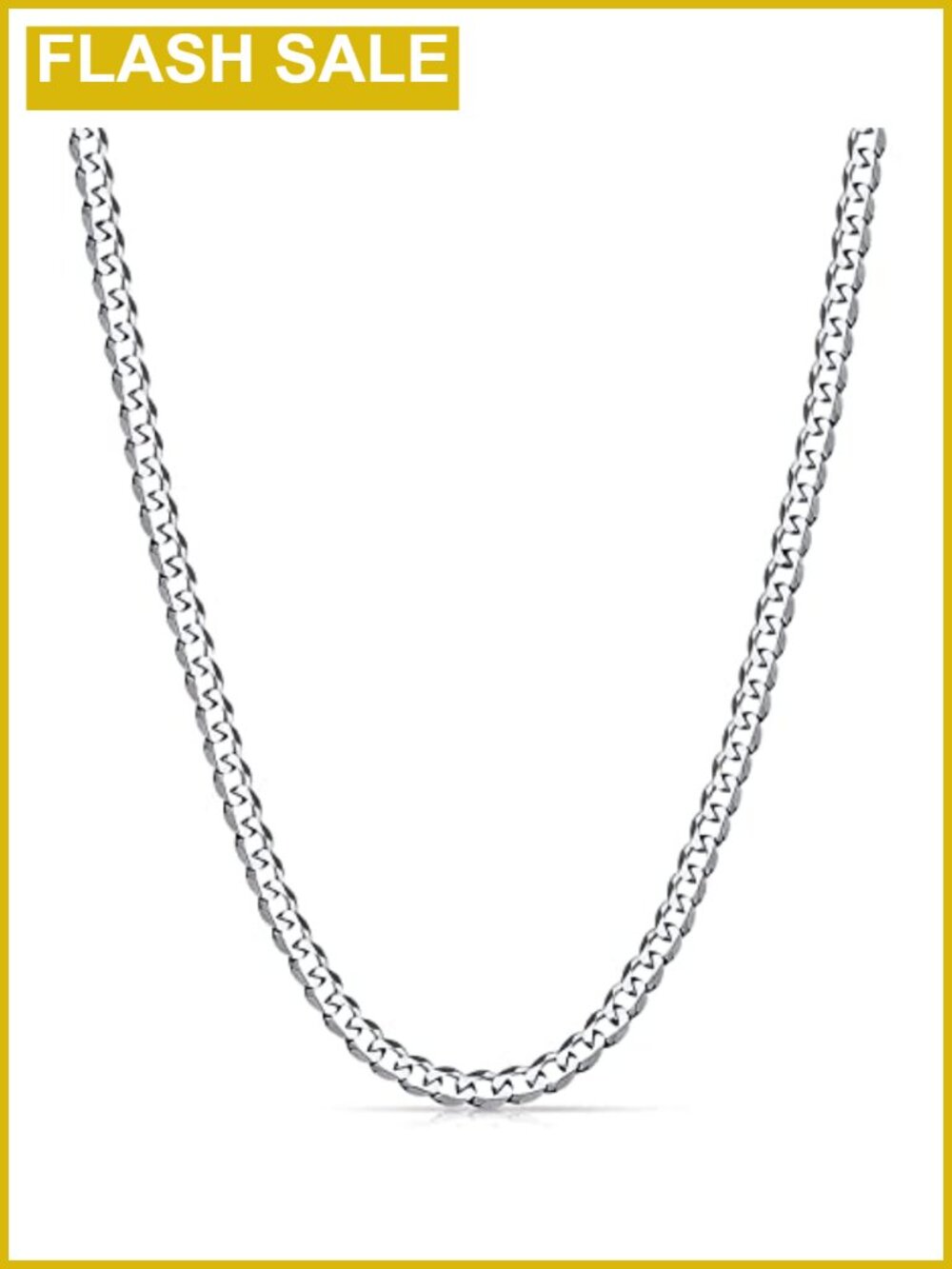Men's 316L Stainless Steel Cuban Link Chain Necklace 18" 5mm
